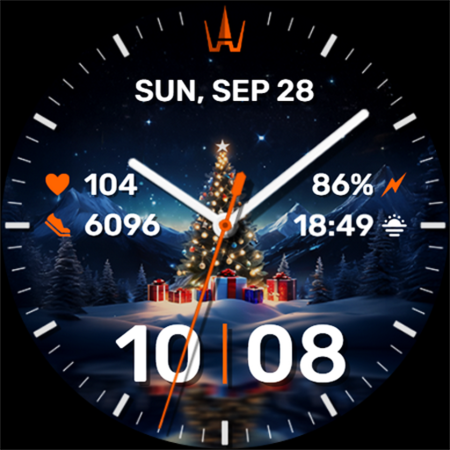 WAW029 Minimal Christmas Face